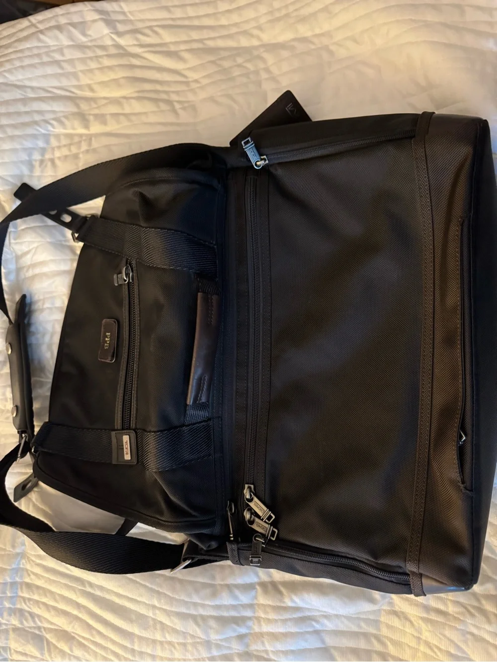 Tumi Alpha Bravo “Foster” black messenger bag